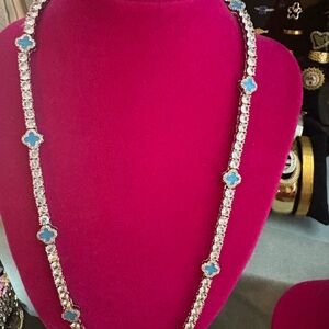 Elegant Silver and Blue Necklace